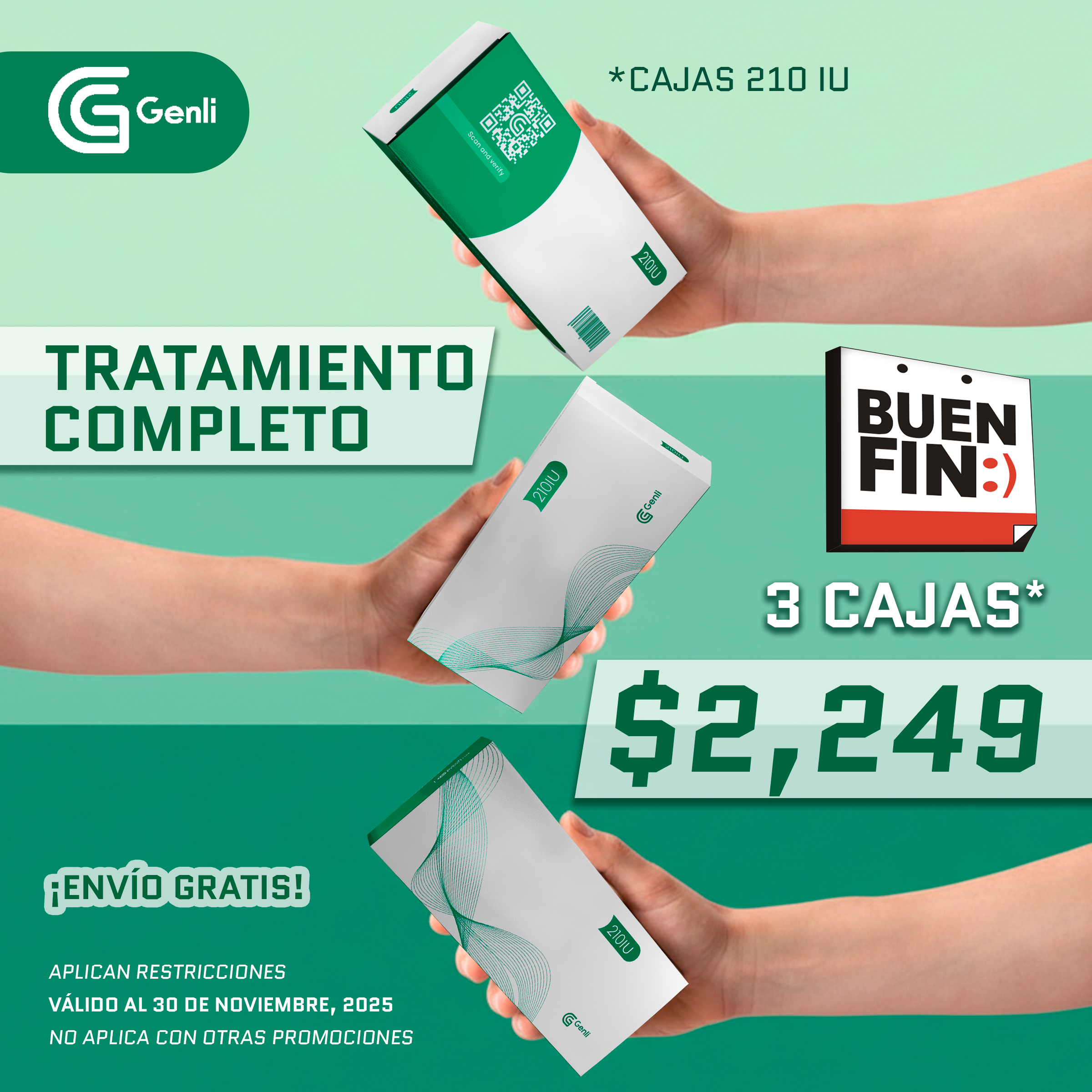 TRATAMIENTO COMPLETO 3 CAJAS DE 210UI